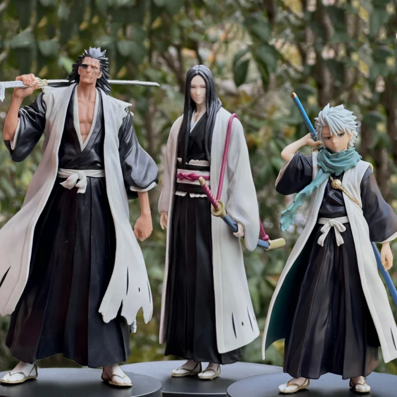 

Bandai Original BANPRESTO SOLID AND SOULS BLEACH Zaraki Kenpachi Unohana Retsu Hitsugaya Toushirou Anime Action Figures Toys