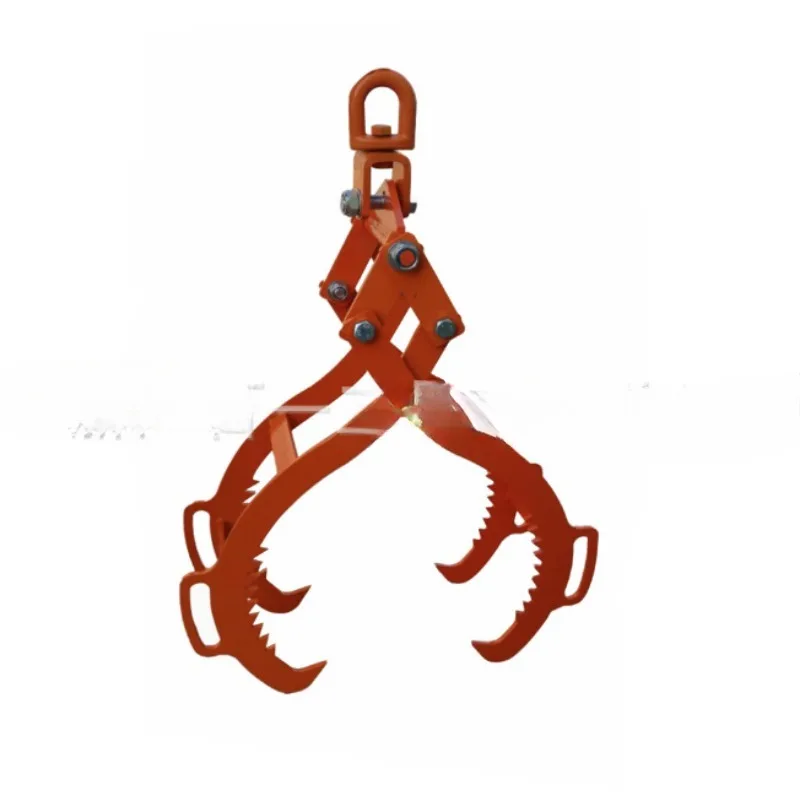 Anti-slip hook Log lifting pliers 4 claw heavy lift tree gripper tree lifting hook rotary cutting device Wood lifting device