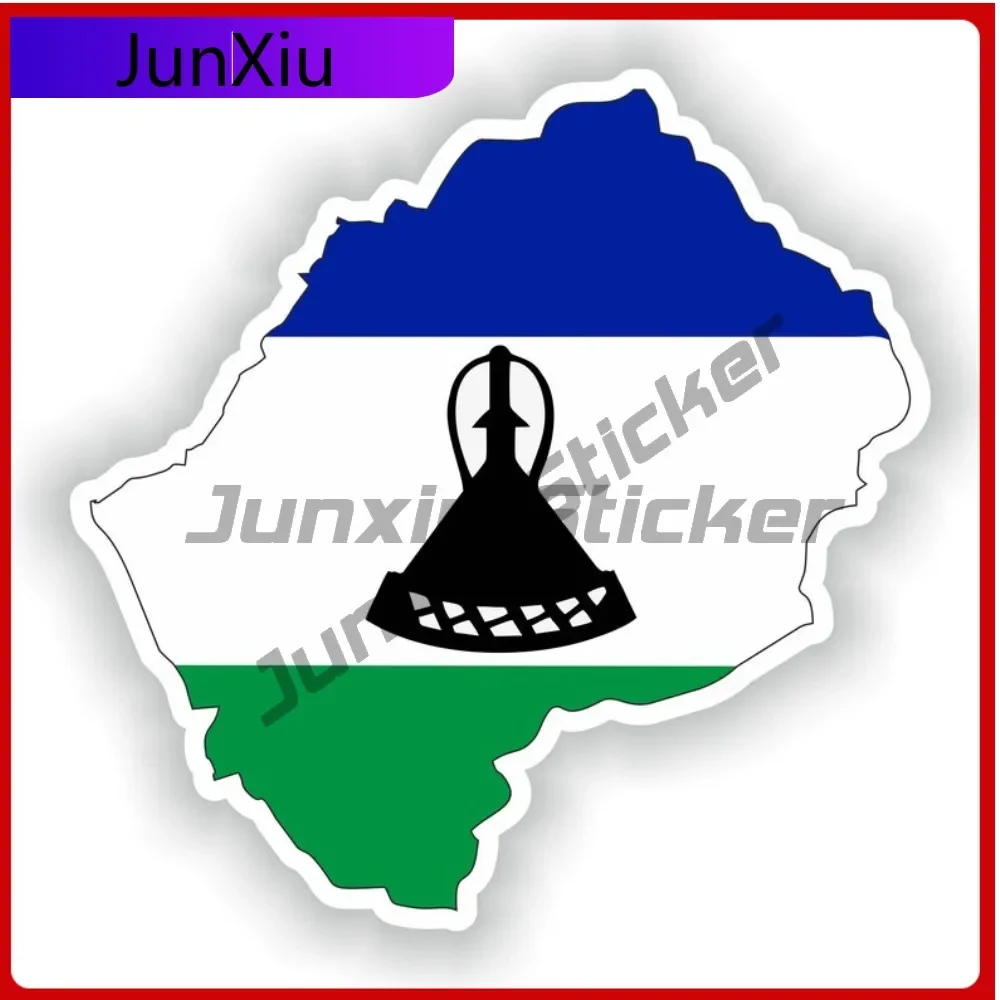 

Lesotho National Emblem Map Shape and Outline Vinyl Waterproof Decals V125 Motorcycle Stickers Exterior Graphic Bumper Vinyl Dec