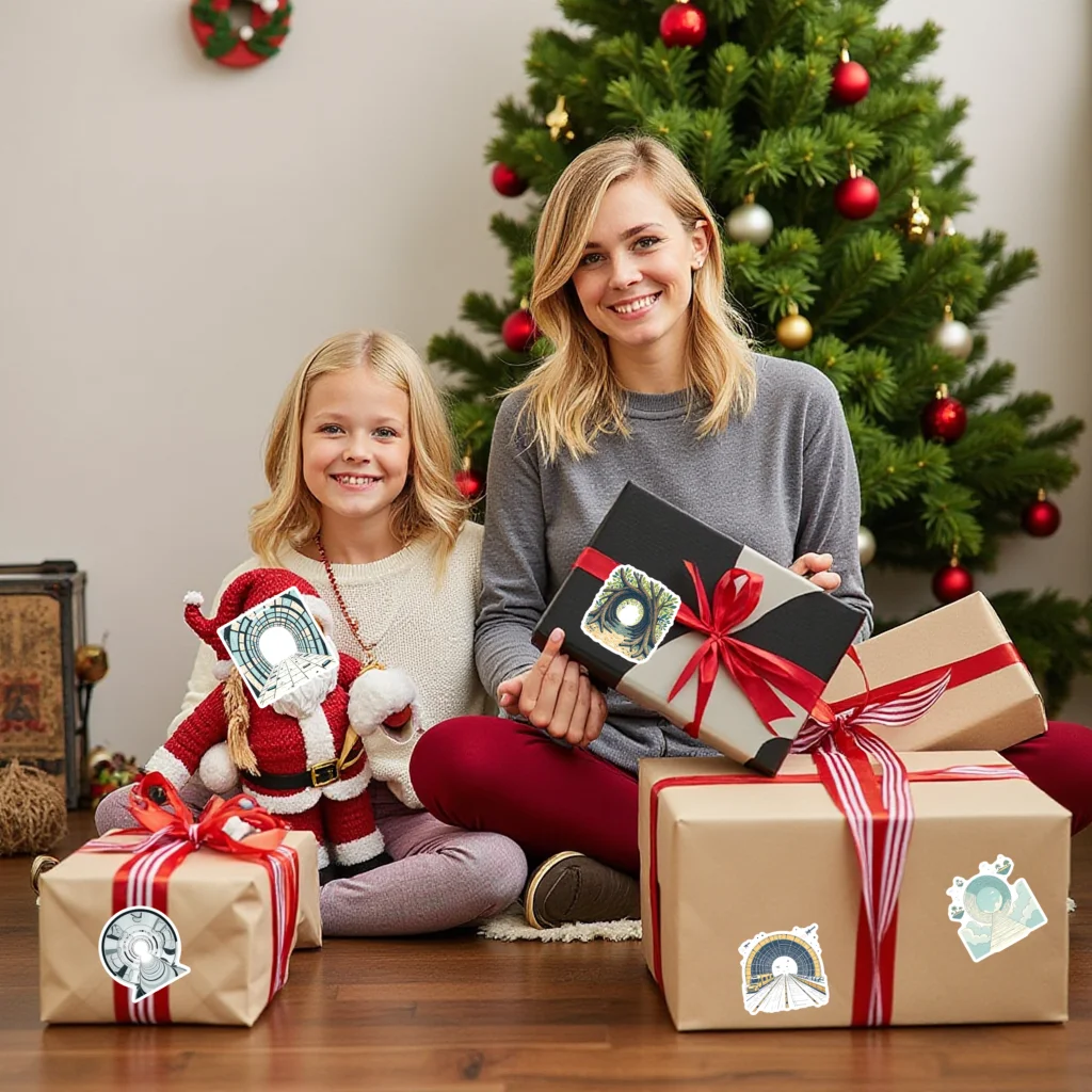 35-70 قطعة ملصقات نفق غامضة ملصقات Kawaii ملصقات الختم الجمالية المحمول سكيت دراجة نارية ملصق مضاد للمياه