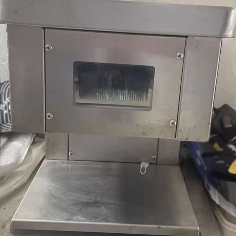 650W Electric Meat Slicer Machine Stainless Steel Desktop Cutting Diced Meat Slicer Automatic Meat Slicer Commercial Household