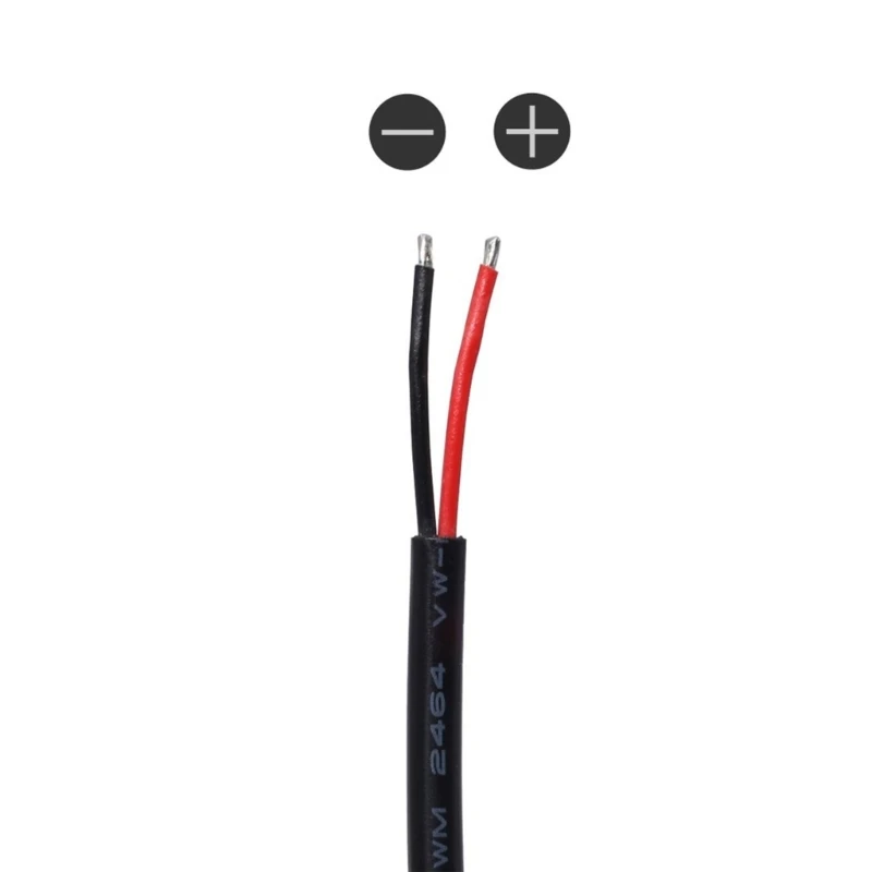 DC Power Supply Cable 7.4x5.0mm Female Male to 2 Pin Cable DIY wire Jack Charger charging Cord Extension Connector for Laptop