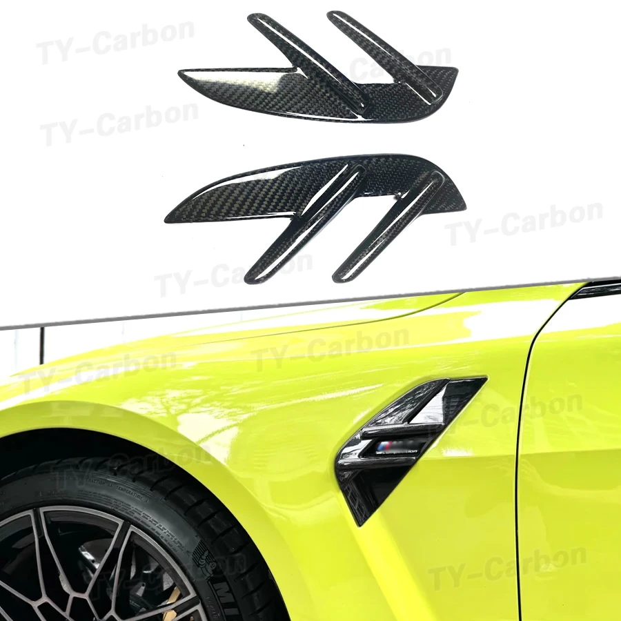 Dry Carbon Fiber Front Bumper Side Fender Fog Lamp Air Vent Cover Trim Car OEM Styling 3M Paste For BMW M3 G80 G81 M4 G82 G83