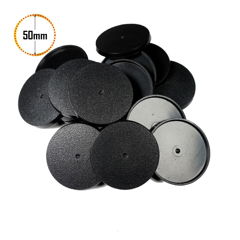 Ronde 50 mm plastic modelbouwsetsbasissen voor miniaturen