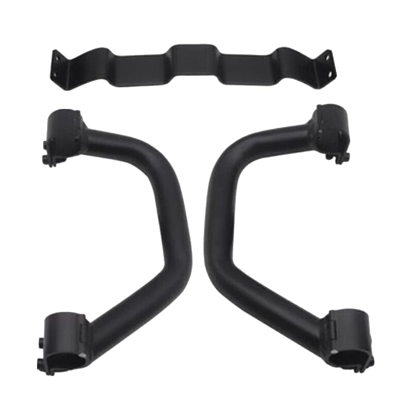 Black Universal Motorcycle Refit Engine Guard Highway Crash Bar Body Frame Falling Protector Set Aluminum Alloy