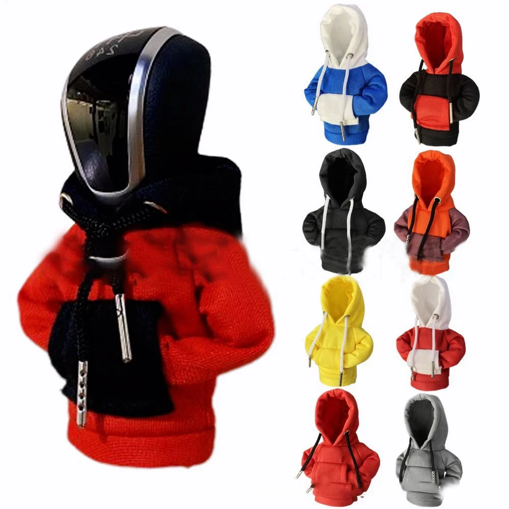 Hoodie Car Gear Shift Cover Fashion Gearshift Hoodie Car Gear Shift Knob Cover Manual Handle Gear Sweatshirt Change Lever Cover