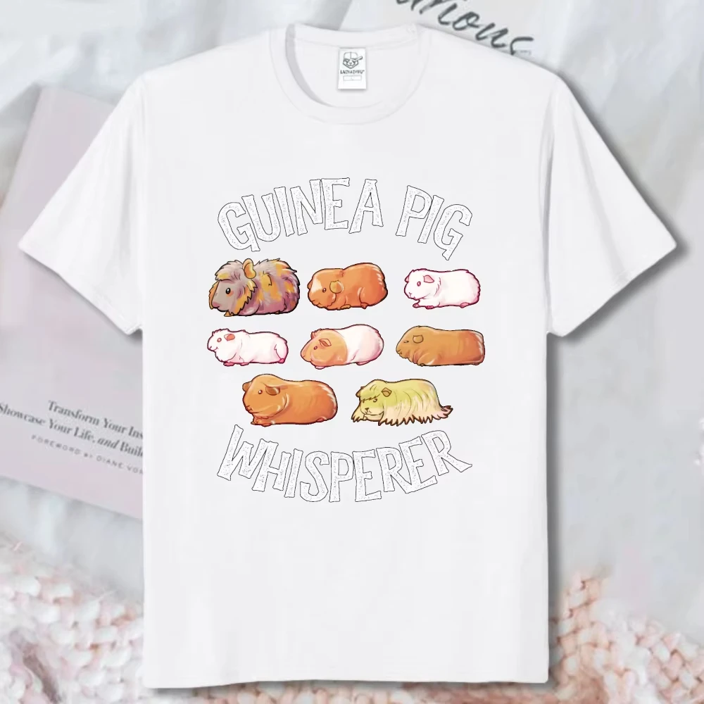 Funny Guinea Pig Whisperer T Shirt For Women Men Animal Lover Gift Funny Pet Owner Tee Humor Cavies Lover Cotton Unisex Tops