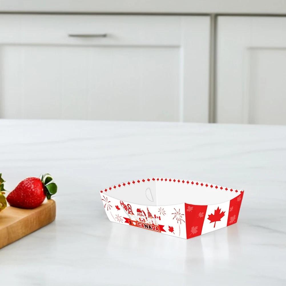 

24pcs Canada Serving Disposable Paper Snack Containers For Party Carnival Takeout Small Fried Food Vegetables Fruits Salads Hot