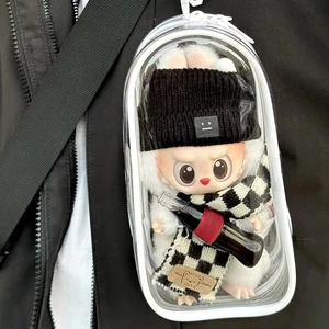 شفافة واقية حالة دمية منظم مربع مربع عرض حقيبة مع سلسلة مفاتيح لكوكا كولا لابوبو V1 V2 V3 دمية الملحقات أفضل 10 مبيعات لمحفظة كوكا - رقم 8