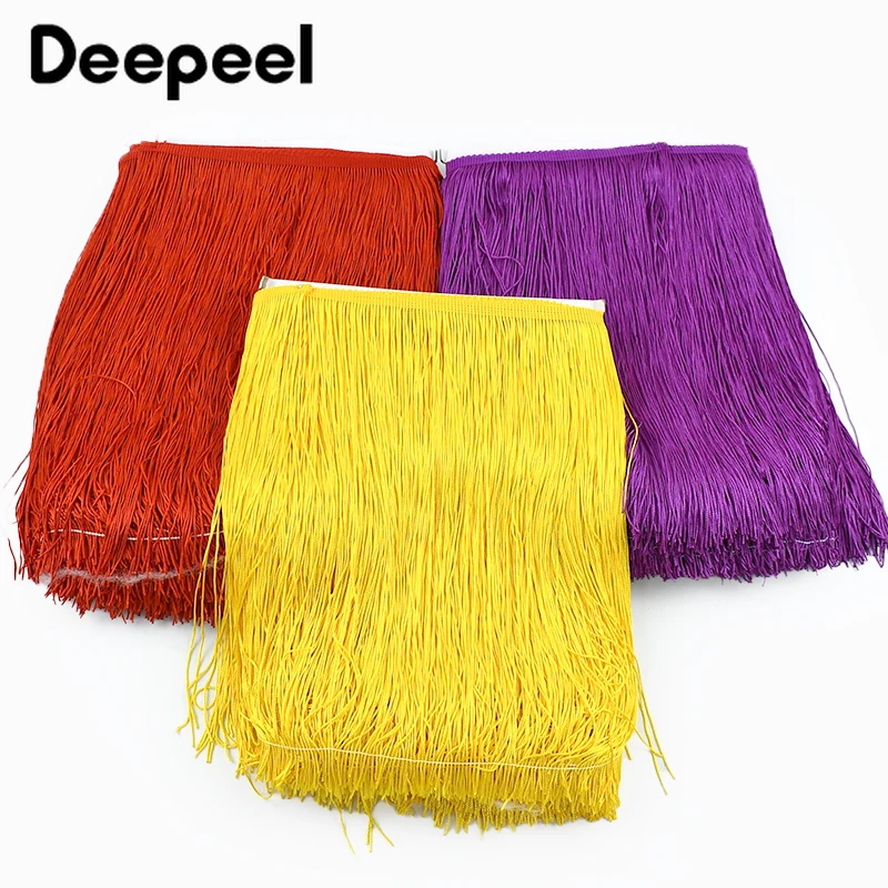 2/5/10Yards 30cm Long Fringe Tassels Lace Trim Dress Sewing Fringes Curtain Tassel Decorative Trimming Stitching DIY Accessories