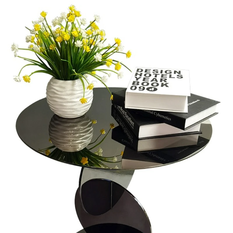 Sofa stainless steel edge few light luxury corner few creative modern minimalist high-end artistic sense small coffee table
