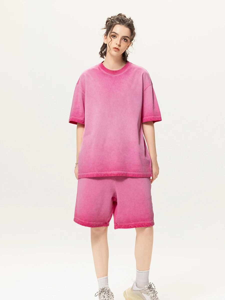 

Sumuyoo Summer Vintage Short Sleeved T-shirts Fashionable Ins Street Dopamine 100% Cotton Tops & Tees Men Women's Loose T-shirts