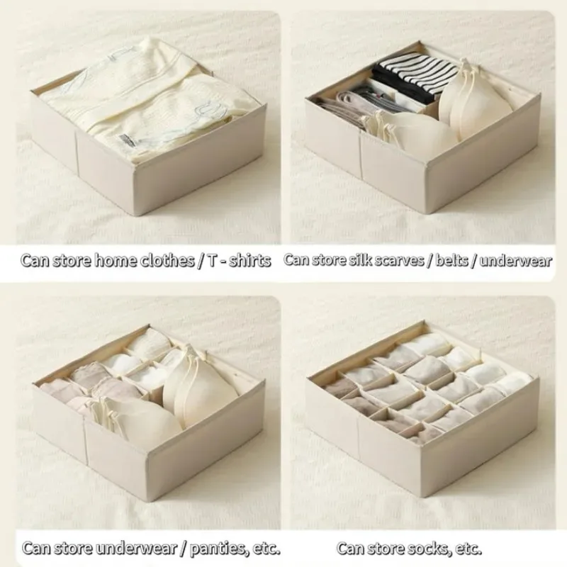 الجوارب الملابس الداخلية المنظم صندوق تخزين قابل للغسل عديم الرائحة صندوق تخزين درج منظم للملابس الداخلية حمالات الصدر الجوارب طماق المنظمون #5