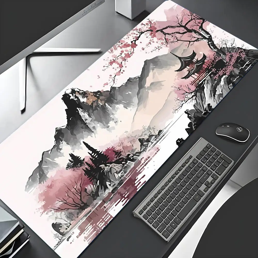 

Large Cherry Blossoms Mouse Pads Gaming Mouse Pad, Mouse Pad with Stitched Edges and Non-Slip Rubber Base, Extended Mouse Pad