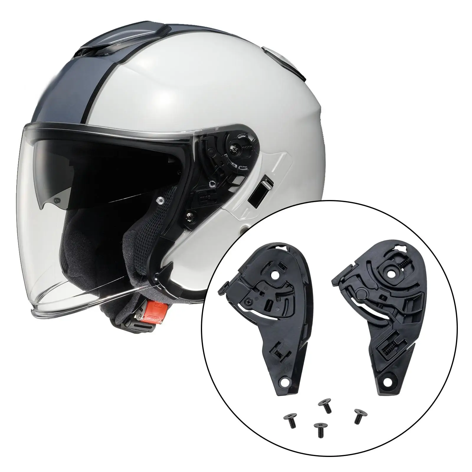 

Easy to Install Helmet Visor Base Pair for J-cruise Full Face Motorcycle Helmets Universal Guard Replacement Accessory