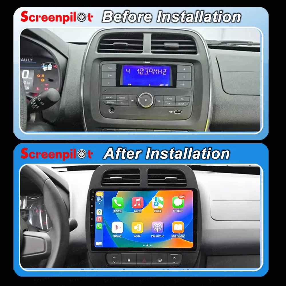 Android15 For Renault KWID K-ZE Dacia Spring 2015-2019 Multimedia Carplay Car Radio Video  5G Player GPS Navigation Stereo WiFi