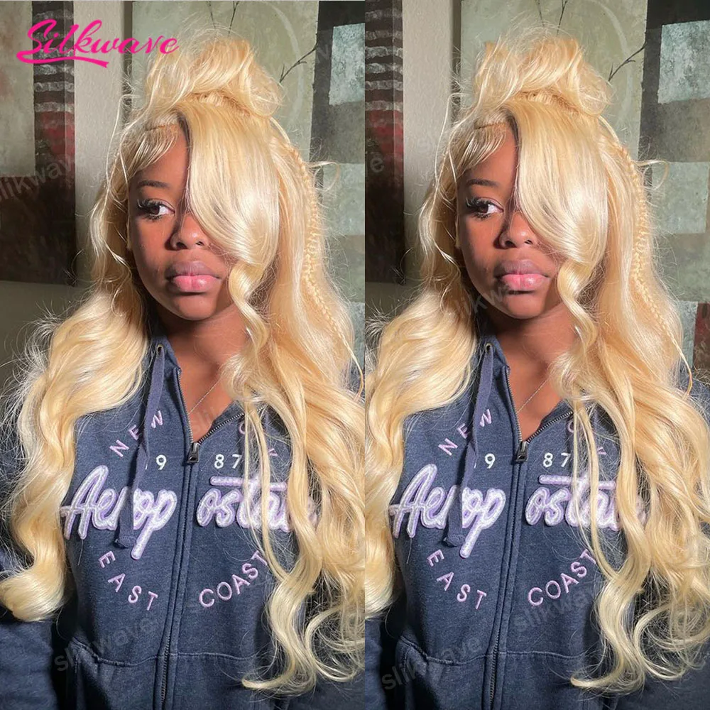 

40-дюймовый парик с HD-кружевной передней частью 613, волнистый, 200% плотности, предварительно выщипанный, медово-русый, из натуральных волос, 13x6 и 13x4