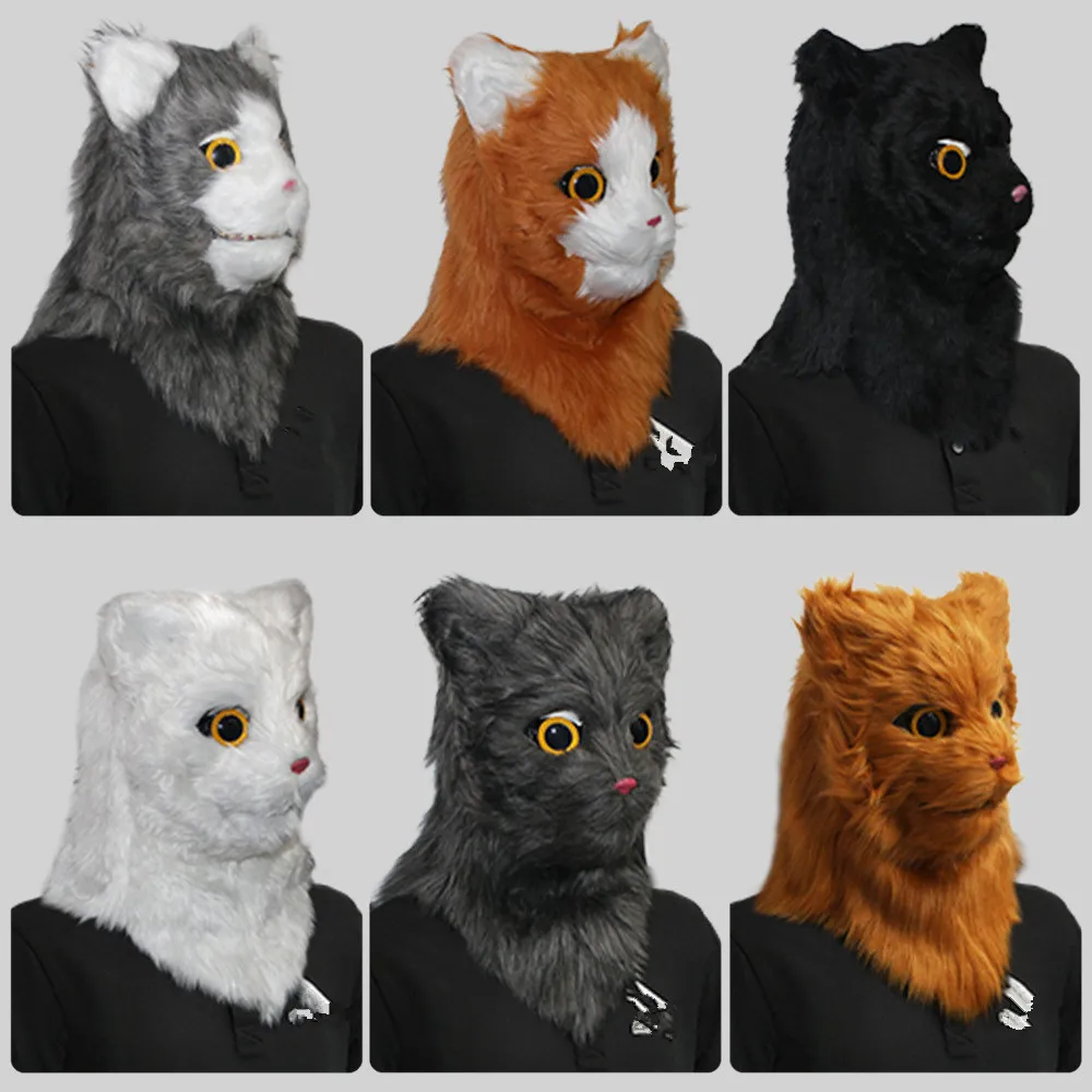 Tierkopfmaske mit beweglichem Mund, Halloween-Kostüm für Maskerade-Partys und Masken-Requisiten – Detail 1
