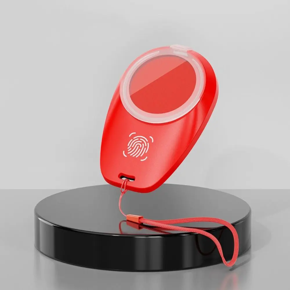 Mini almohadilla de tinta transparente para estampado de huellas dactilares, almohadilla de tinta antigolpes para huellas dactilares, almohadilla de sello roja impermeable de secado rápido
