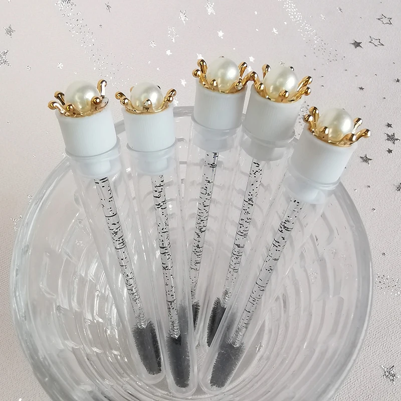 1Pc Reusable Eyelash Brush Tubes Y2k Diamond Eyebrow Brush Eyelash Wand Replaceable Dust-proof Cleaner Storage Tubes Makeup Tool