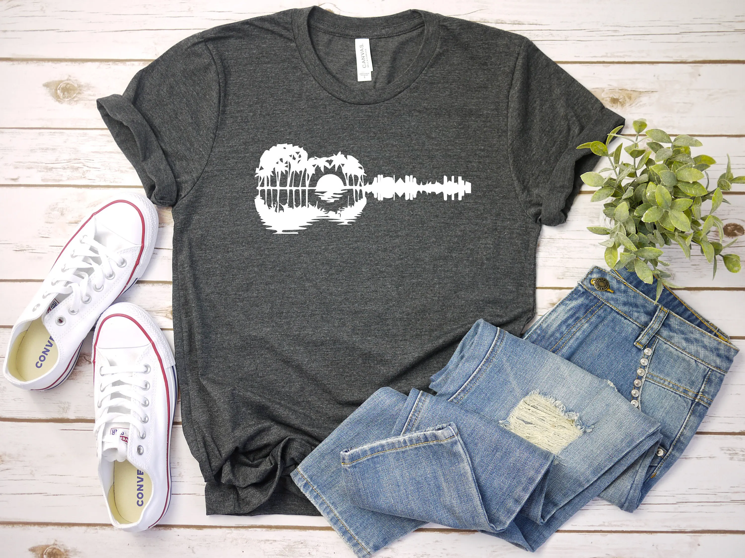 Guitar T Shirt Musician Lovers Funny Music Player Acoustic Bass