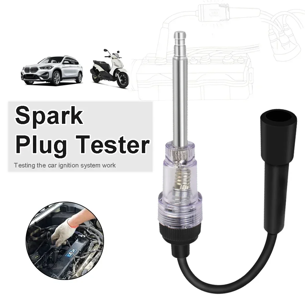 Car Spark Plug Tester Repair Tools Ignition System Coil Engine Test Autos Diagnostic Test Tool in-Line Igniton Spark Tester