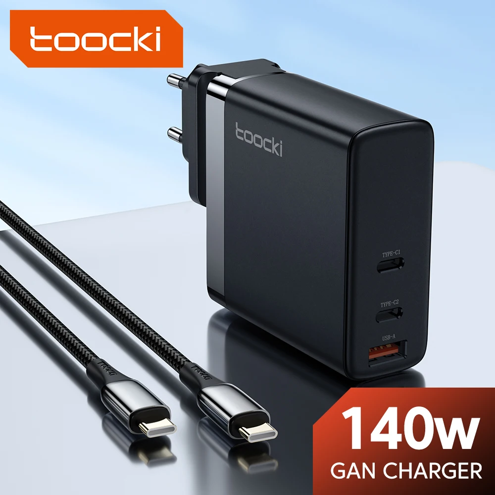 Toocki GaN PD USB C Charger Quick Charge QC4.0 140W Fast Charging Charger For iPhone 13 14 Pro Xiaomi 12 Poco f3 Type C Charger