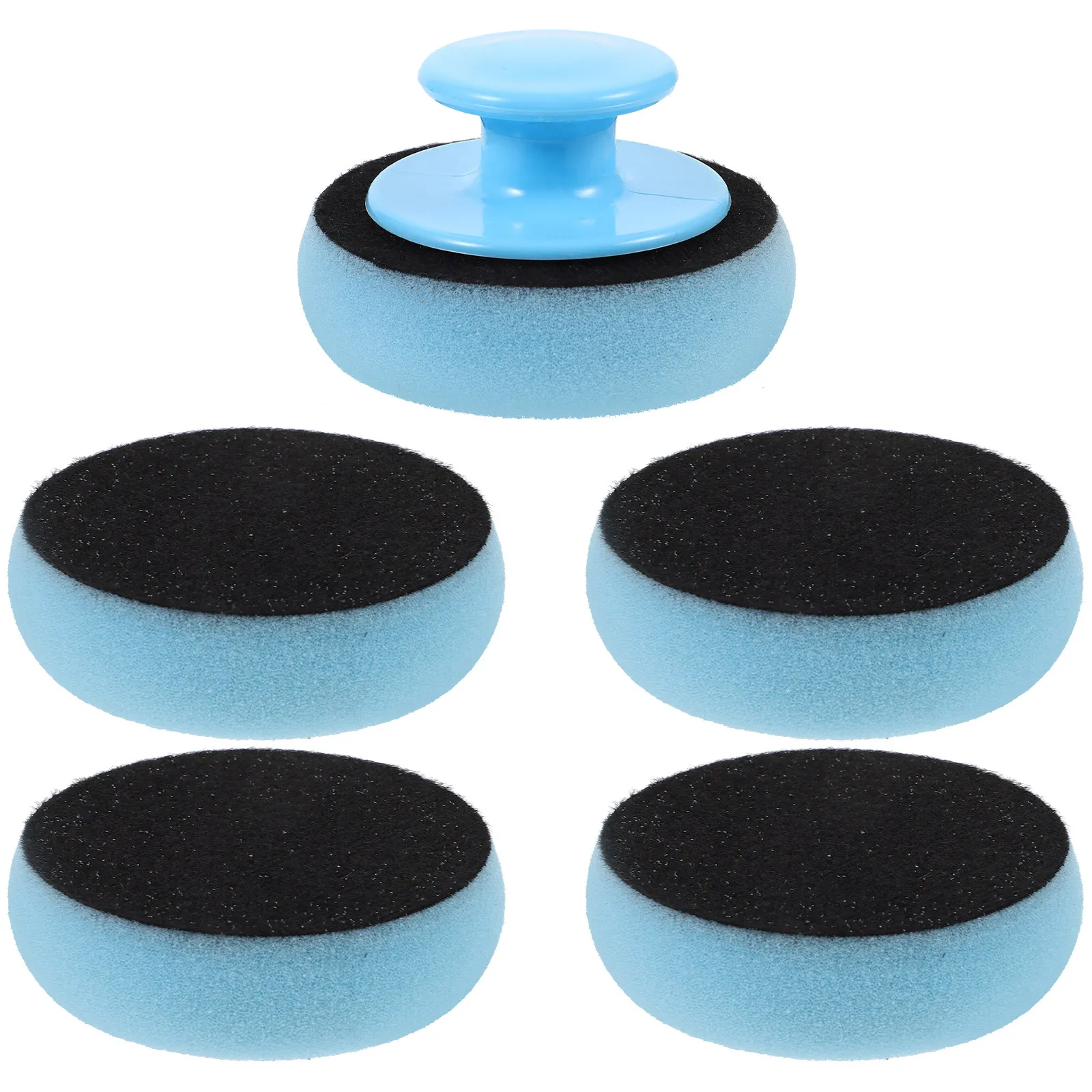 

Набор из 1 утолщенного губчатого полировального круга с эргономичной ручкой для профессиональной полировки, вощения и детализации автомобилей, обеспечивающий глянцевое покрытие