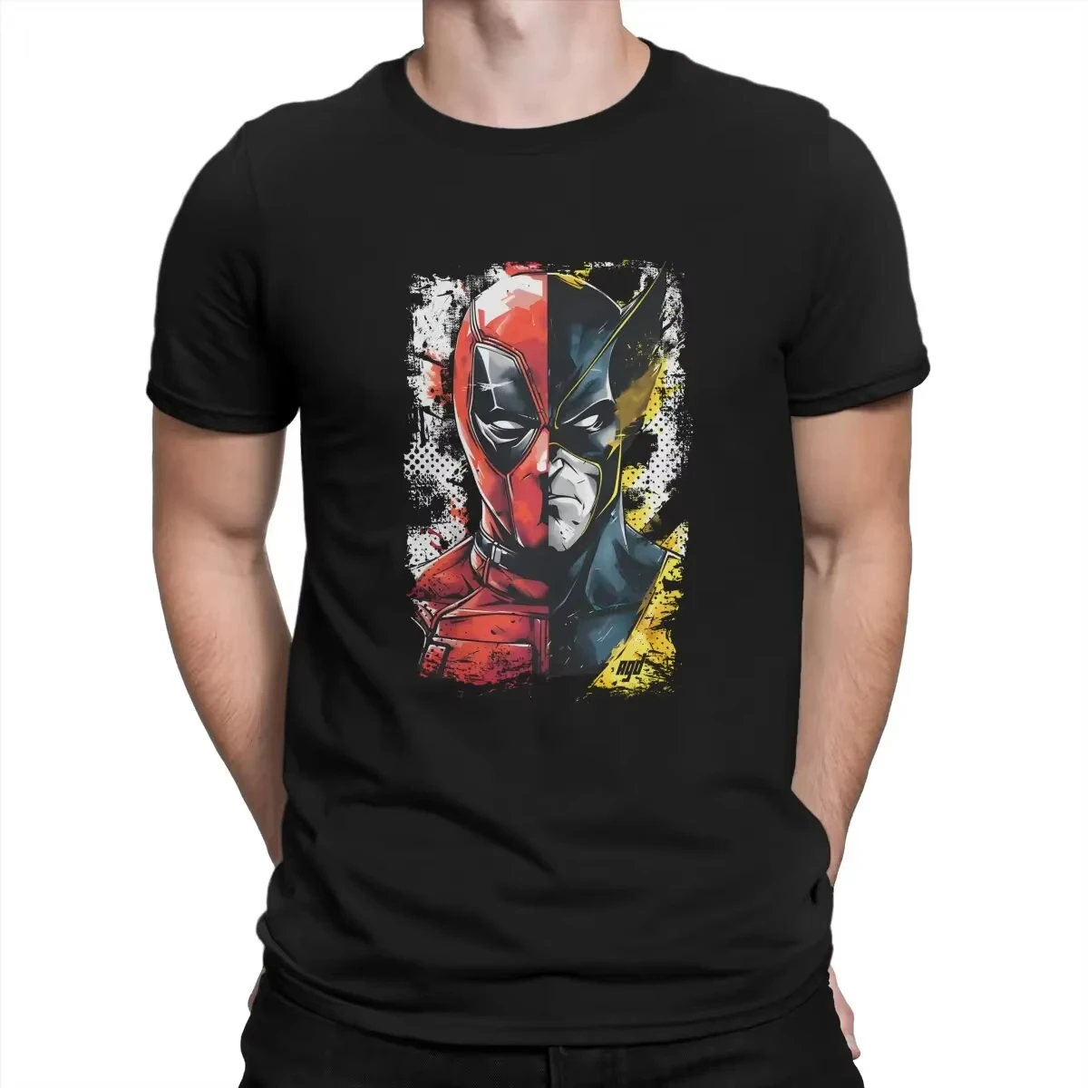 Camisetas del equipo Mutant para hombre, camiseta loca de Marvel Deadpool y Wolverine, camisetas de algodón de manga corta con cuello redondo, ropa para adultos