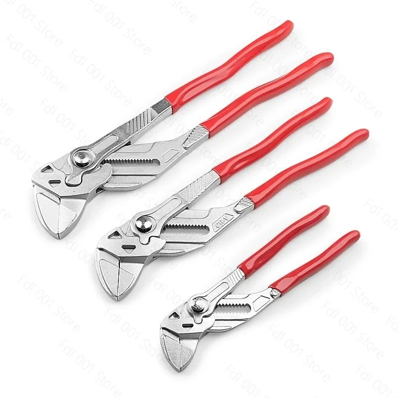 German Style Pliers Wrench Rapid Water Pump Pliers Multi-Function Adjustable Spanner for Plumbing and Auto Repair