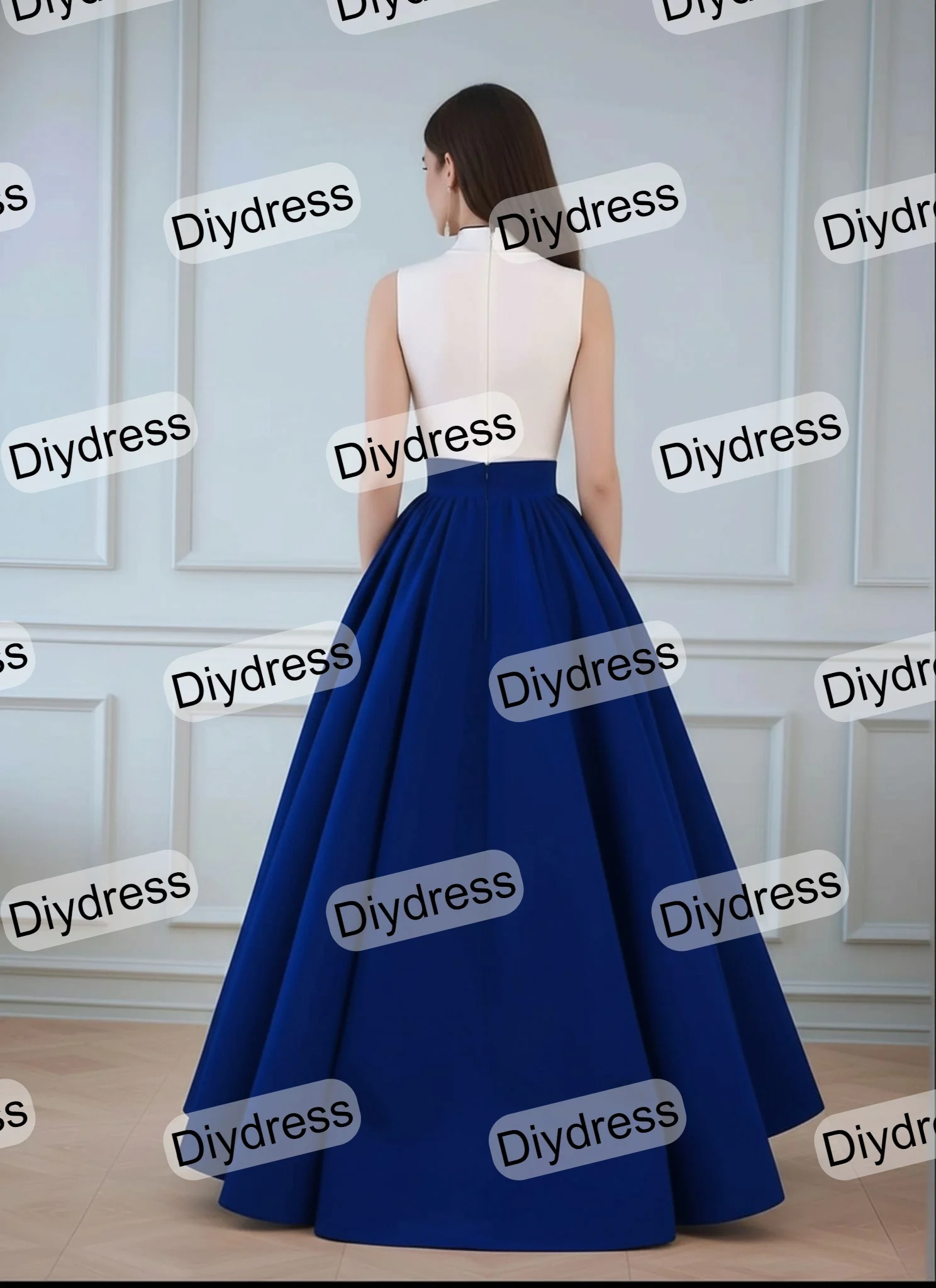 Women’s Long Velvet Wedding Dress Floor Length Maxi Skirt High Waist Ball Gown Prom Party Skirts with Pockets For Evening Gown