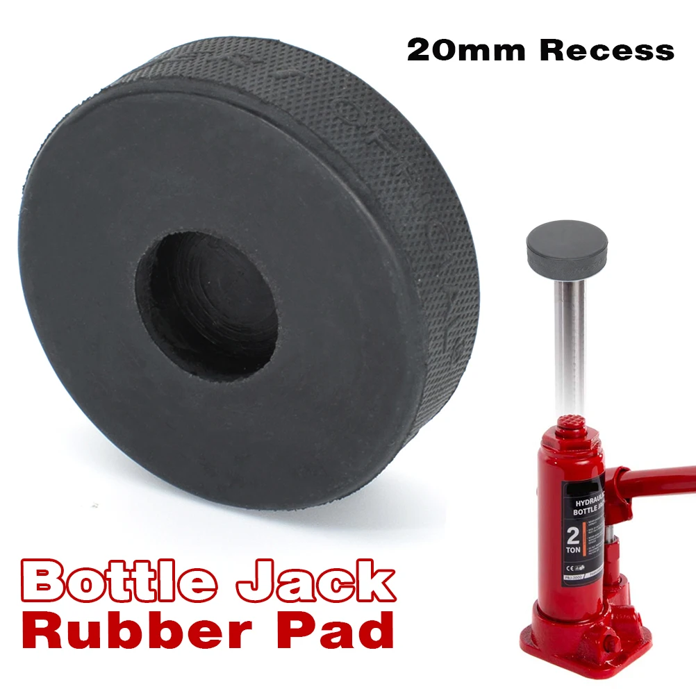 Almohadilla de goma para gato de botella, adaptador antideslizante, adaptador de punto de soporte, herramienta de elevación de coche para tomas de botella de 2 toneladas, accesorios para automóviles, 60x20mm