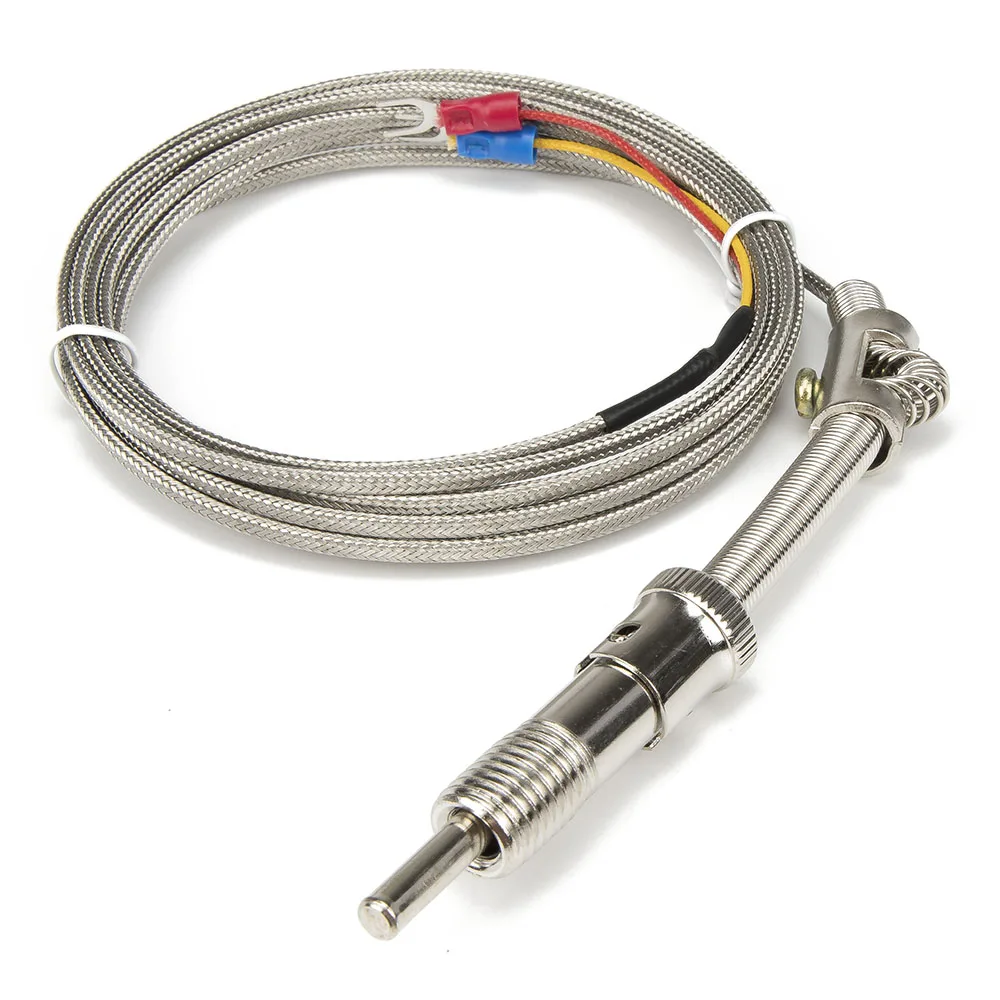 FTARS01 K E J type 3m metal braided cable M12 pressure spring 32mm sleeve length thermocouple temperature sensor WRNT WRET