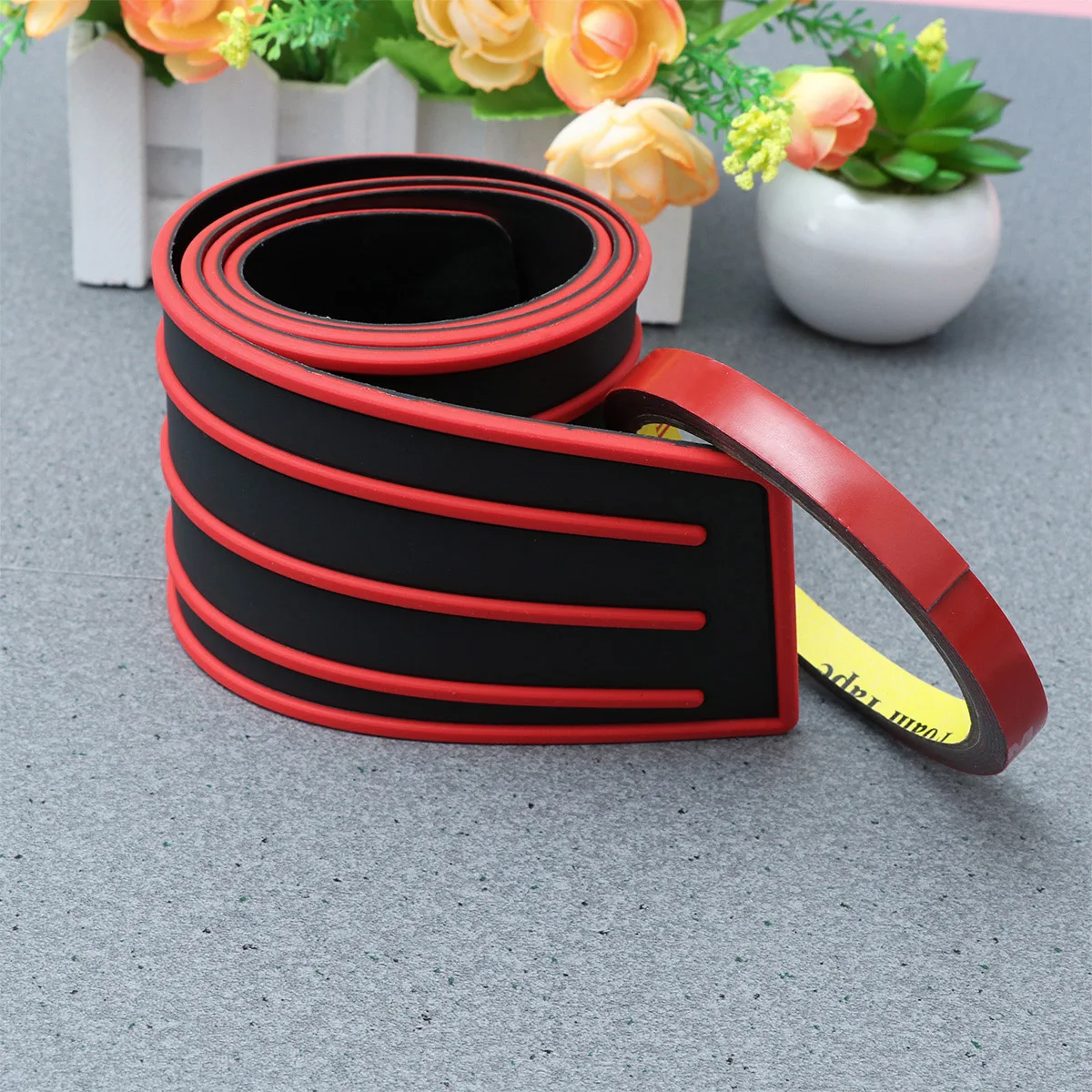 

Universal Rubber Bumper Protector Trim Crash Proof Car Anti Cover For Suv Truck Pickup Black Red Durable Soft