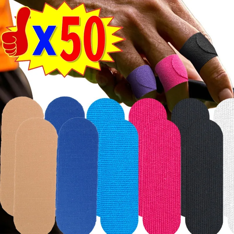 50-10pcs Sports Bowling Thumb Tapes Flexible Elastic Breathable Finger Tapes for Men Women Skin Friendly Bowling Accessories