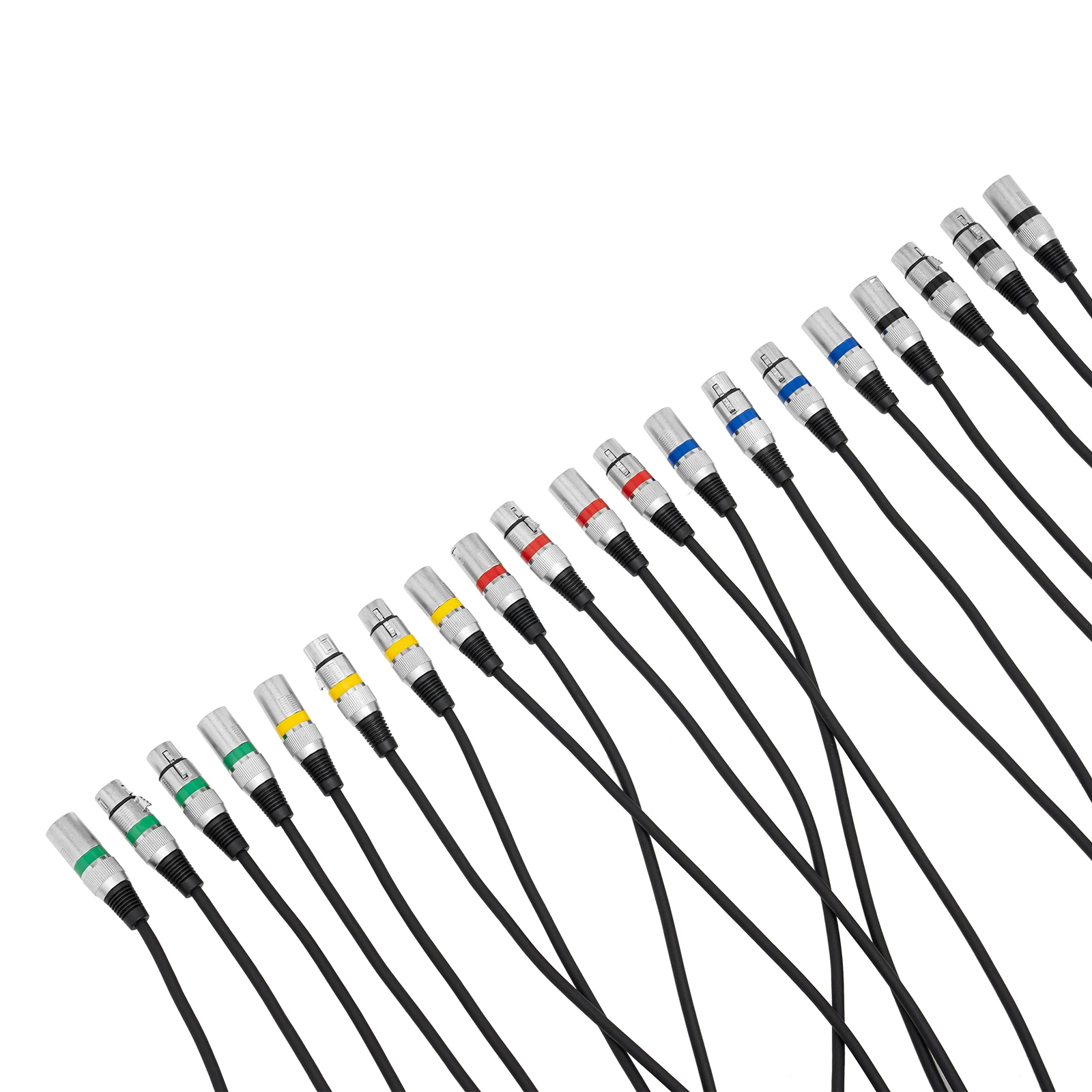 10pcs DMX Cable 1m 3 Pins DMX Wires Signal Cable for Stage DJ Lighting Fixtures DMX Light Control Signal Connector