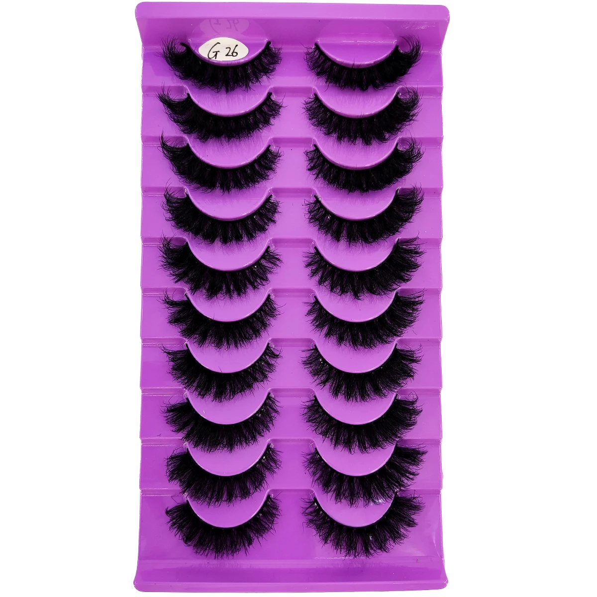 AMSDCN 10 Paar Wimpern 3D Künstlicher Nerz Dicke Flauschige Weiche Wimpernverlängerung Natürliche Falsche Wimpern Make-Up Nerz Wimpern