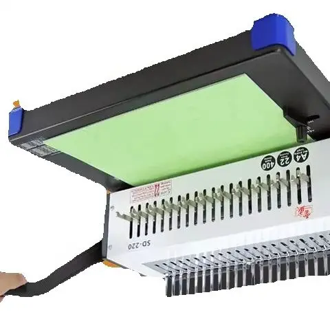 SD-220 21-hole manual punching and binding machine thick comb type A4 paper document apron clip binding machine