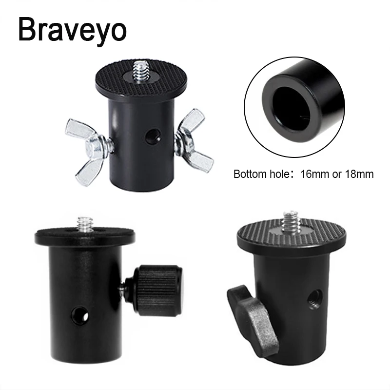 Photography Accessories Flash Bracket 1/4 Screw Adapter Lamp Holder Tripod Mount Conversion Base Aluminum For Dslr Camera