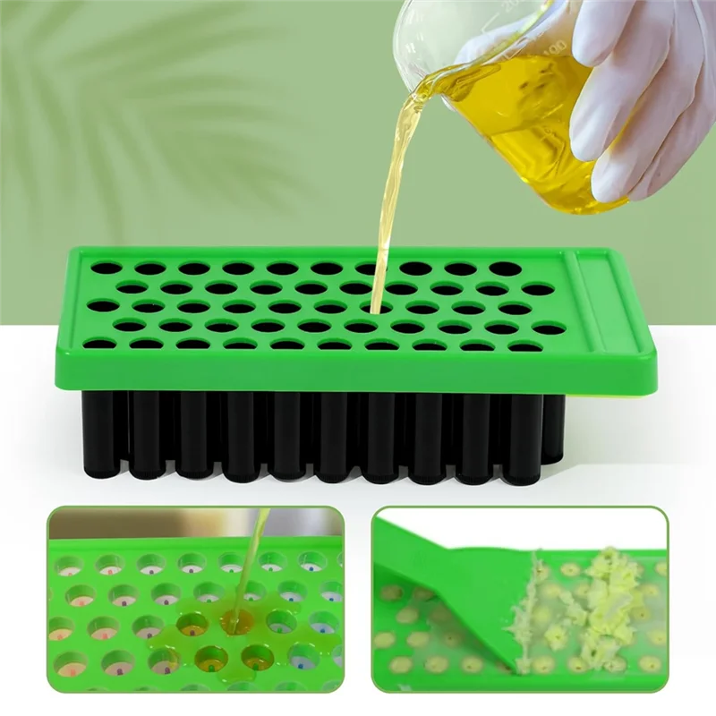 

Набор для изготовления бальзама для губ CQMF, 50 шт., пустые тюбики для наполнения губной помады, набор форм ручной работы, поддон со скребками, тюбики для бальзама для губ