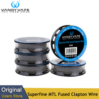 Original Vandy Vape Superfine MTL Fused Clapton Wire Ni80 KA1 SS316L Heating Wire Fit E Cig MTL RTA RDA RDTA DIY Tank Atomizer