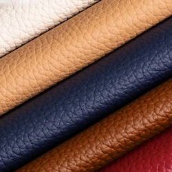 Litchi Textured PU Leather Fabric Thickened for Sofa Car Seats Designer Handmade Diy Sewing Material Cloth By The Meter