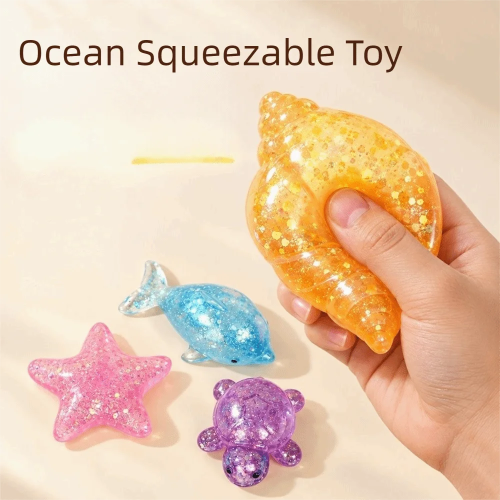 Squishy Ocean Blocks Squeeze Toys Whale Sensory Toy Super Soft Transparent Slow Rising Toys Funny Squishy Toys Small Gifts