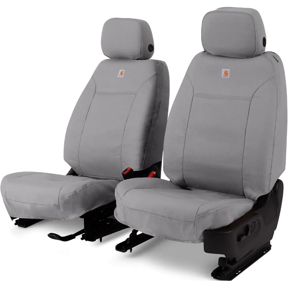 Niestandardowe pokrowce na siedzenia Carhartt do Forda F-150 (roczniki 2009-2014) i Forda F-250/F-350 (roczniki 2011-2016) z fotelami typu bucket w pierwszym rzędzie, materiał Duck.