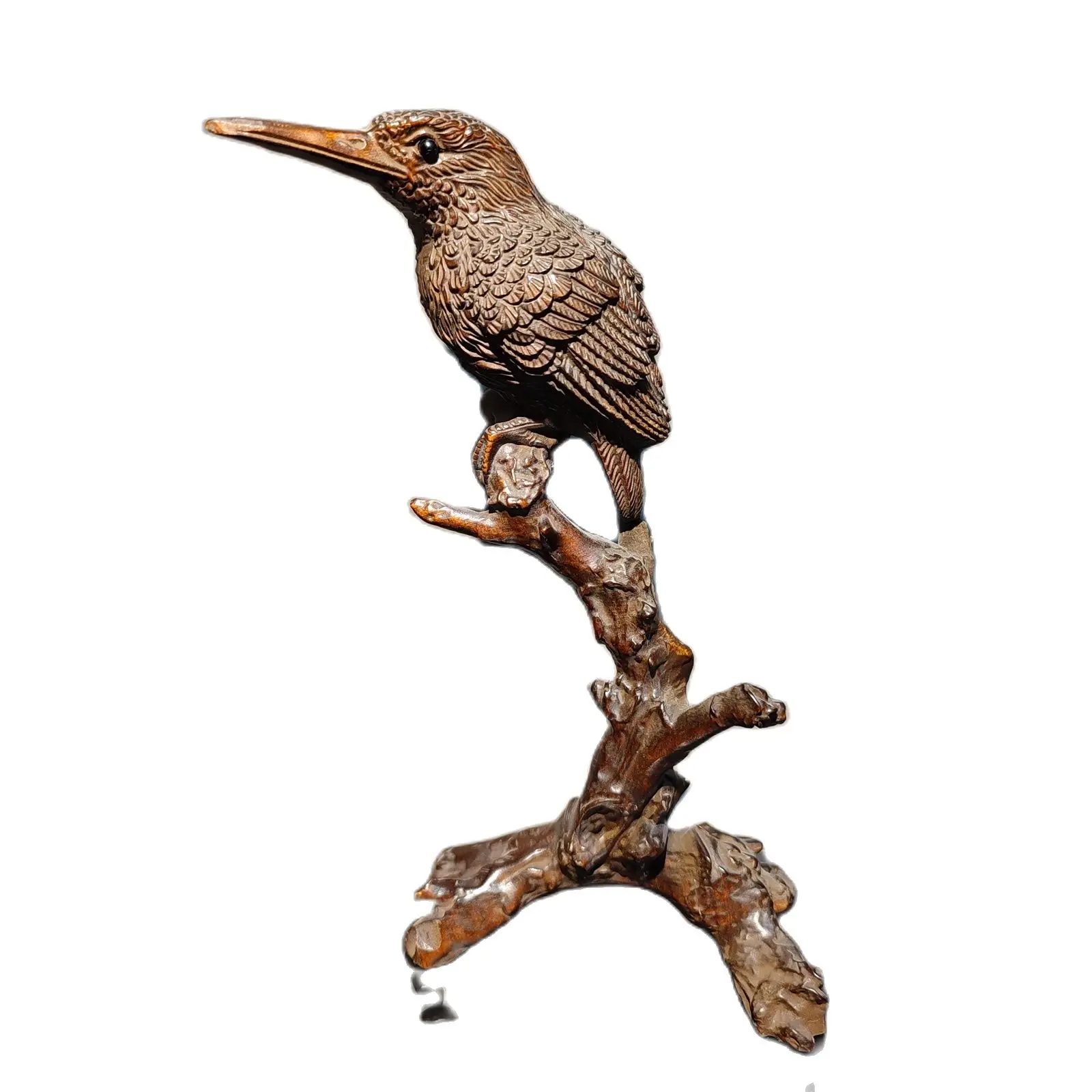 Wooden Bird Carving Wood Decoration Statues Home Decor Sculpture Woodpecker Rare decorative sculpture home decor