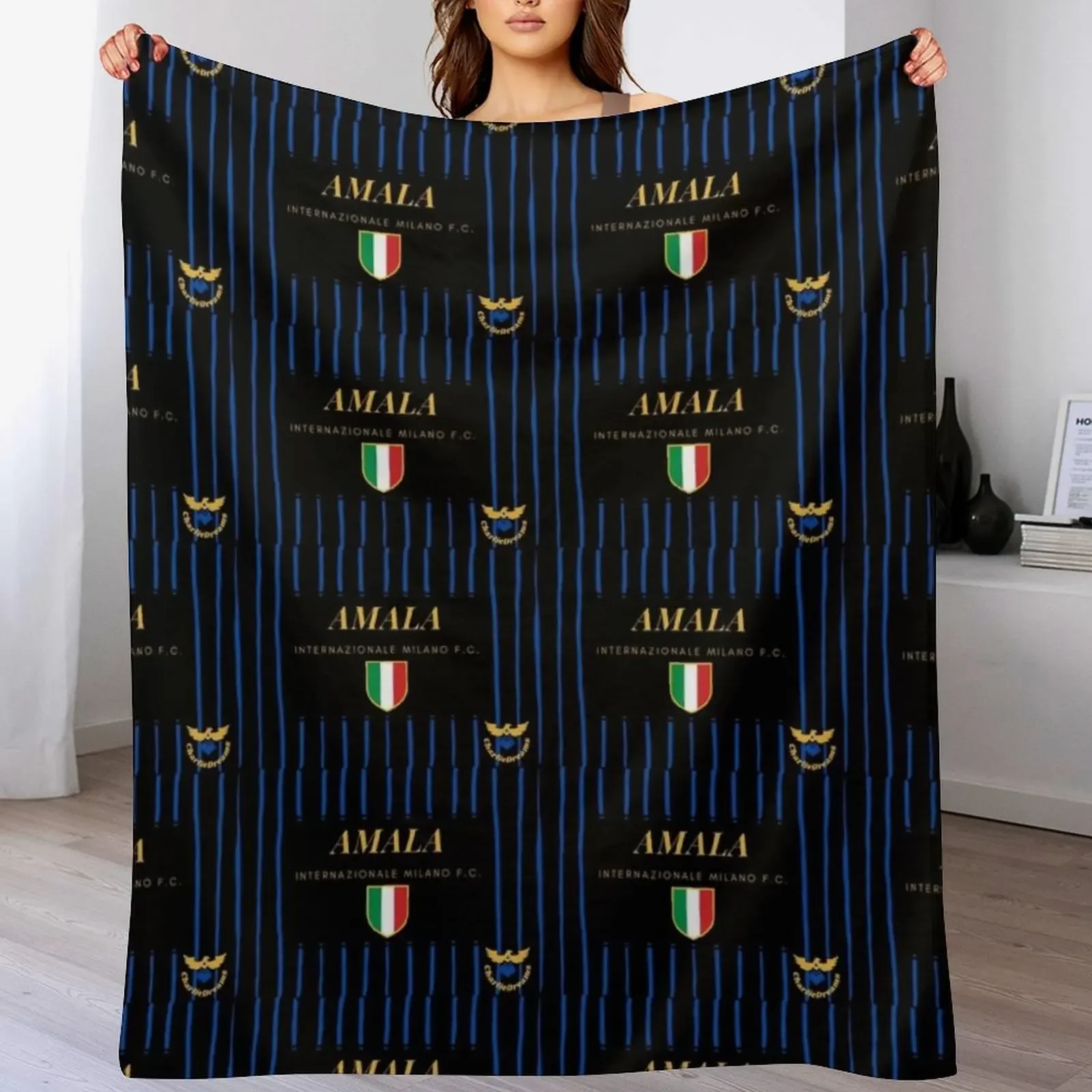 Amala Pazza Inter Amala tshirt Throw Blanket Soft Warm Blanket Gift for Grandparents