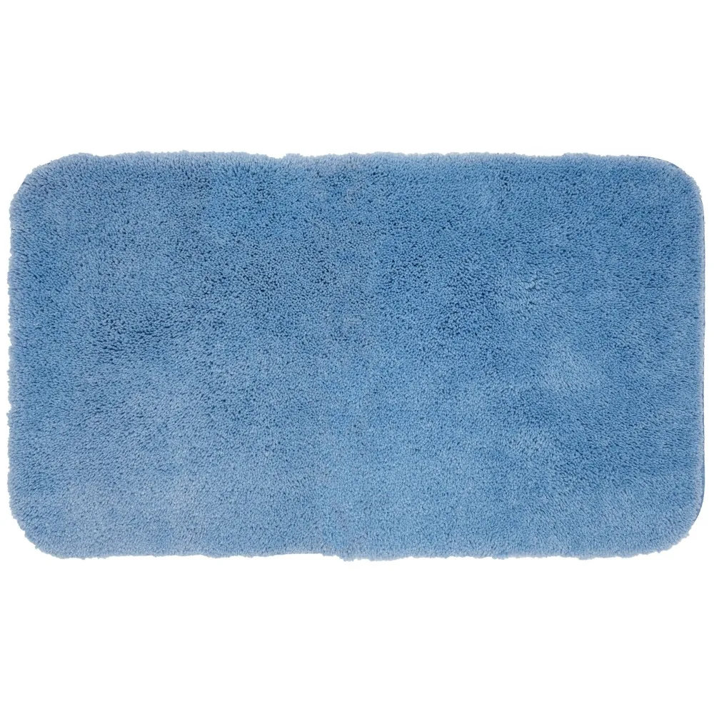 

Pure Perfection Sky Blue Bath Rug Area Rug, 1'8x5', Light Blue
