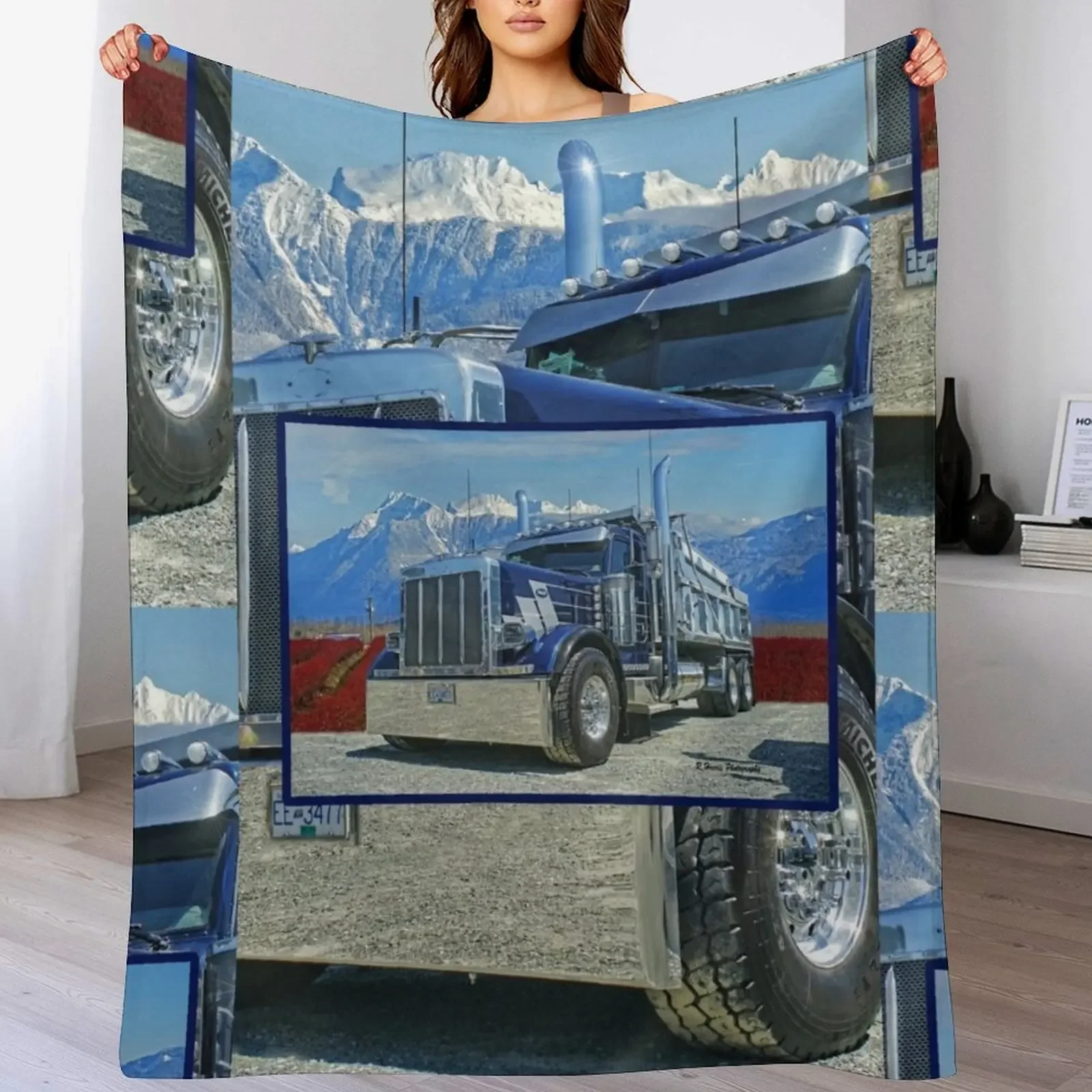 

Peterbilt Dumptruck Throw Blanket halloween anime Nap Quilt Blankets
