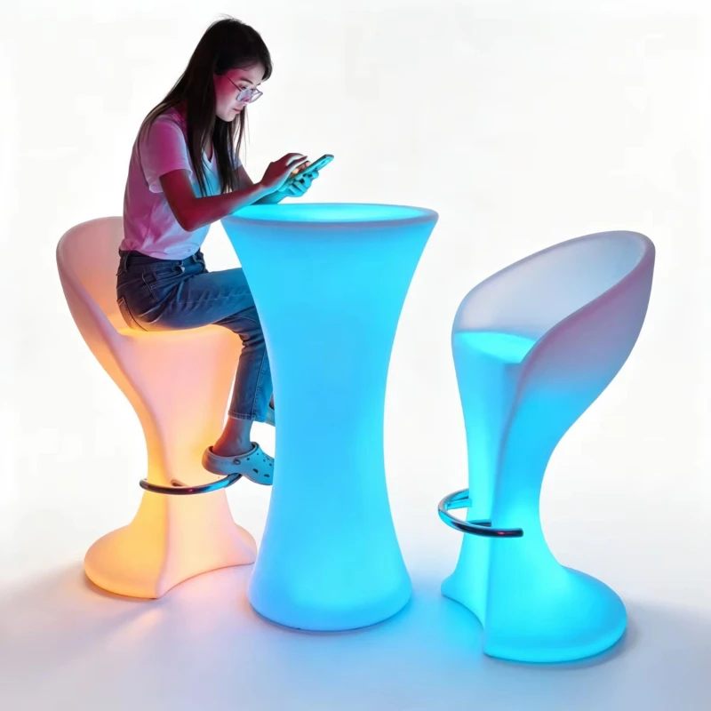 Outdoor party luminous event furniture, chair table set