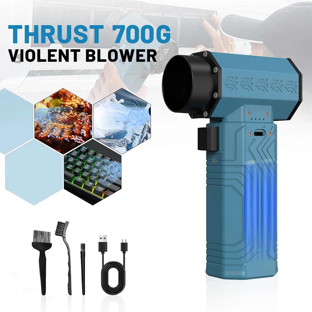 

Powerful Air Duster 200000RPM Brushless Motor 70m/s Jetdry Blower 700g Thrust Mini Turbo Fan High Speed Air Blower Dust Blowing